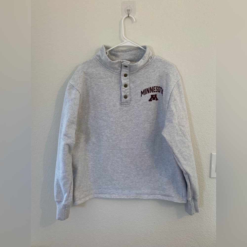 College IV leave gray sweatshirt. Minnasota
